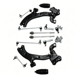 Front Suspension Kit with Lower Control Arms and Tie Rods for 2007-2012 Acura RDX