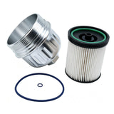 Fuel Filter Housing Cap with Drain Plug for GM 6.6L Duramax Diesel