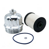 Fuel Filter Housing Cap with Drain Plug for GM 6.6L Duramax Diesel