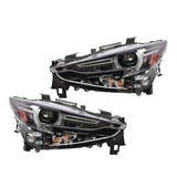 Full LED Projector Headlights Pair for 2017-2021 Mazda CX-5 with AFS KL2L-51-041C KL2L51041C – product image