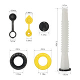 Gas Can Replacement Spouts with Caps and Gaskets 10-Pack for Wedco Eagle 1221 1226 1251