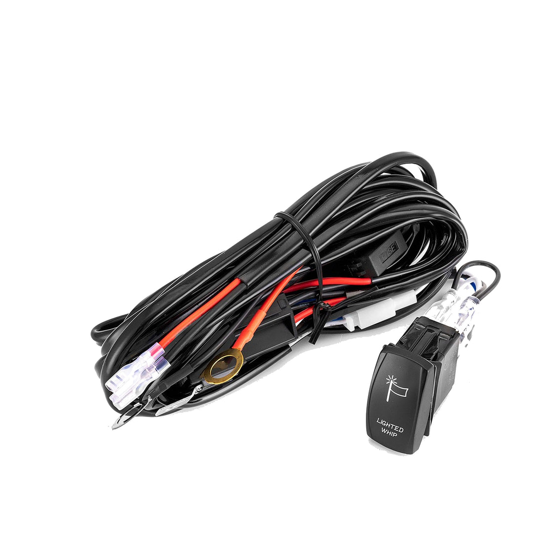 Lighted Whip Rocker Switch & Wiring Harness Kit for Can-Am Polaris RZR UTV ATV