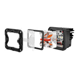 3" Amber & White Strobe LED Pods with Ditch Mounts & DT Wiring for Subaru Forester Outback - view 2