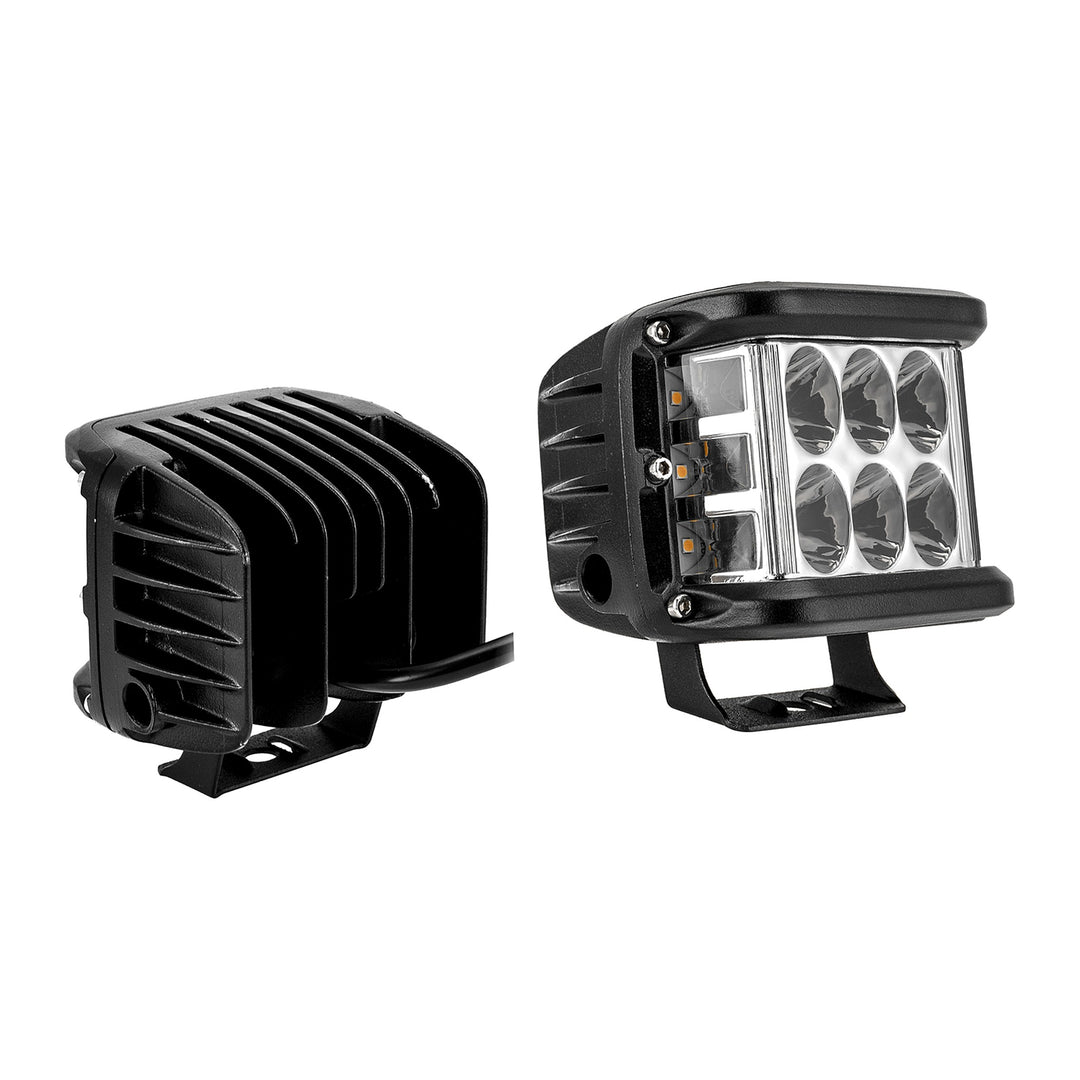 4" 60W Amber Side Strobe Ditch Light Kit with Brackets & Wiring for 2003-2009 Toyota 4Runner - view 2