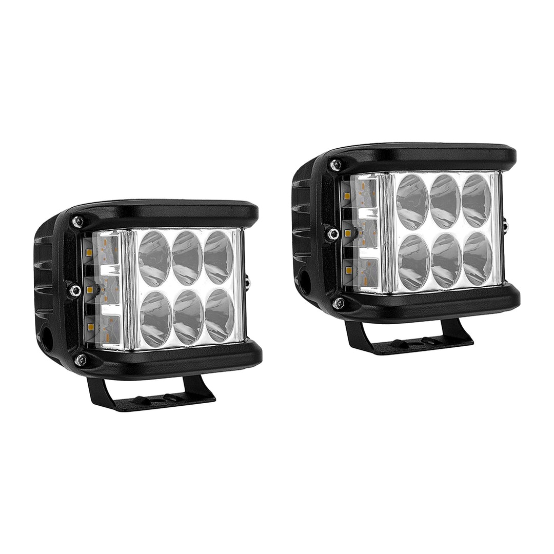 4" 60W Amber Side Strobe Ditch Light Kit with Brackets & Wiring for 1995-2004 Toyota Tacoma