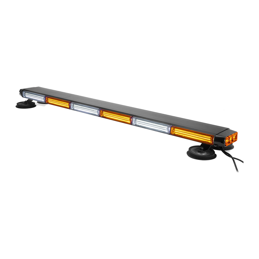 37" COB LED Rooftop Emergency Strobe Light Bar Amber White Magnetic Mount