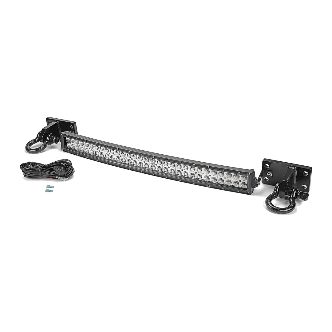 32" 180W Curved LED Light Bar with Tow Hook Bumper Brackets for 2010-2018 Ram 2500 3500 - view 2