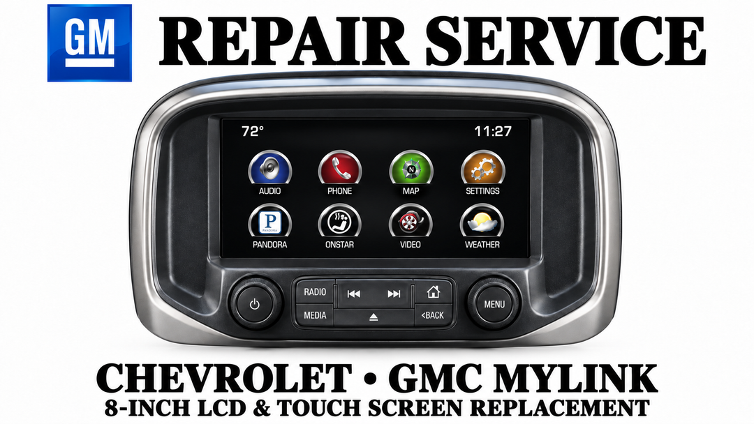 GM MyLink complete monitor service illustration with powered display