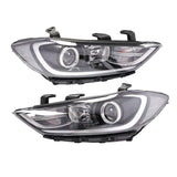 Halogen Headlight Assemblies Pair w/ Bulbs For 2017-2018 Hyundai Elantra – product image