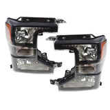 Halogen Headlights Pair Black For 2020-2022 Ford F250 F350 F450 Super Duty – product image 2