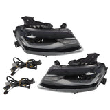 Halogen Projector Headlights Left Right Pair For 2016-21 Chevy Camaro w/LED DRL – product image 2