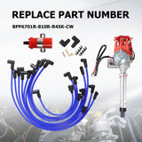 HEI Distributor Red Coil 8.5mm Wires Under Exhaust for Chevy 350 400 – product image 2