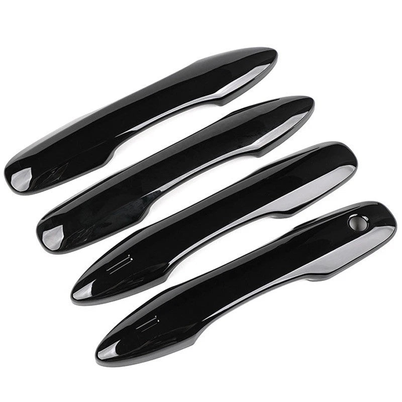 4pcs 18-26 Toyota Camry Corolla RAV4 Gloss Black Door Handle Cover Scratch Guard