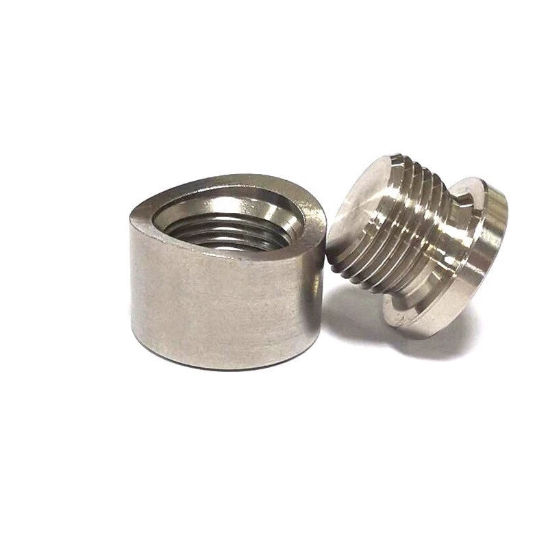 2pcs M18x1.5 Stainless Steel Plug Kit Oil Drain Sump Nut Oxygen Sensor Bung Bolt