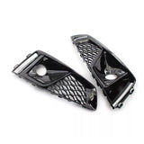 Honeycomb Fog Light Grille Pair for 2019 Audi A4 S-Line and S4 B9