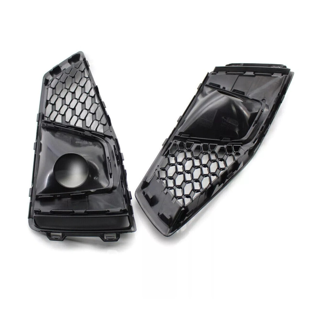 Honeycomb Fog Light Grille Pair for 2019 Audi A4 S-Line and S4 B9