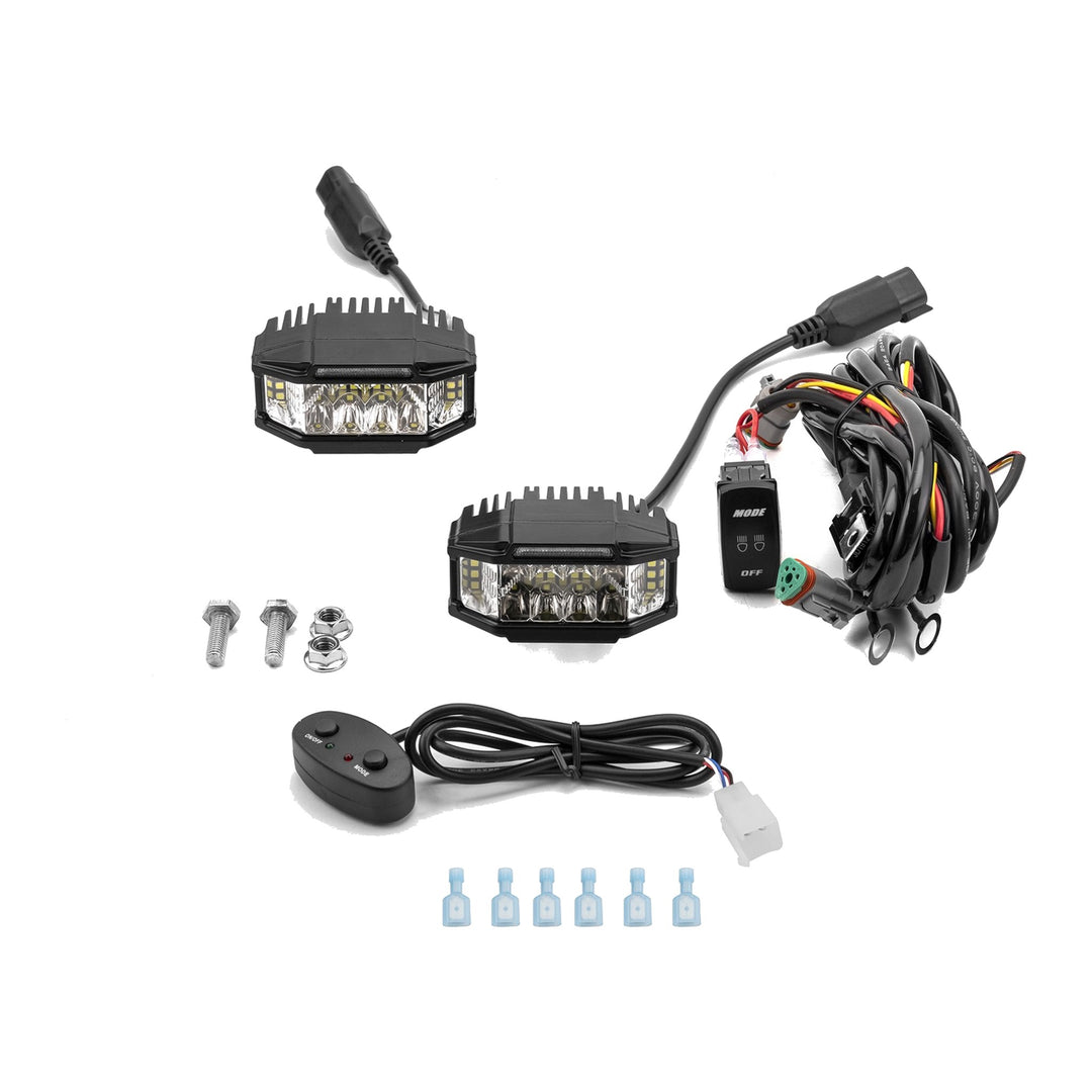 3.5 in Strobe LED Ditch Light Kit with Amber DRL for 2023+ Chevy Colorado / GMC Canyon - view 2