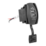 Dual USB Charger Rocker Switch, Blue Backlit, for CFMOTO ZForce, UTV, Truck, Boat
