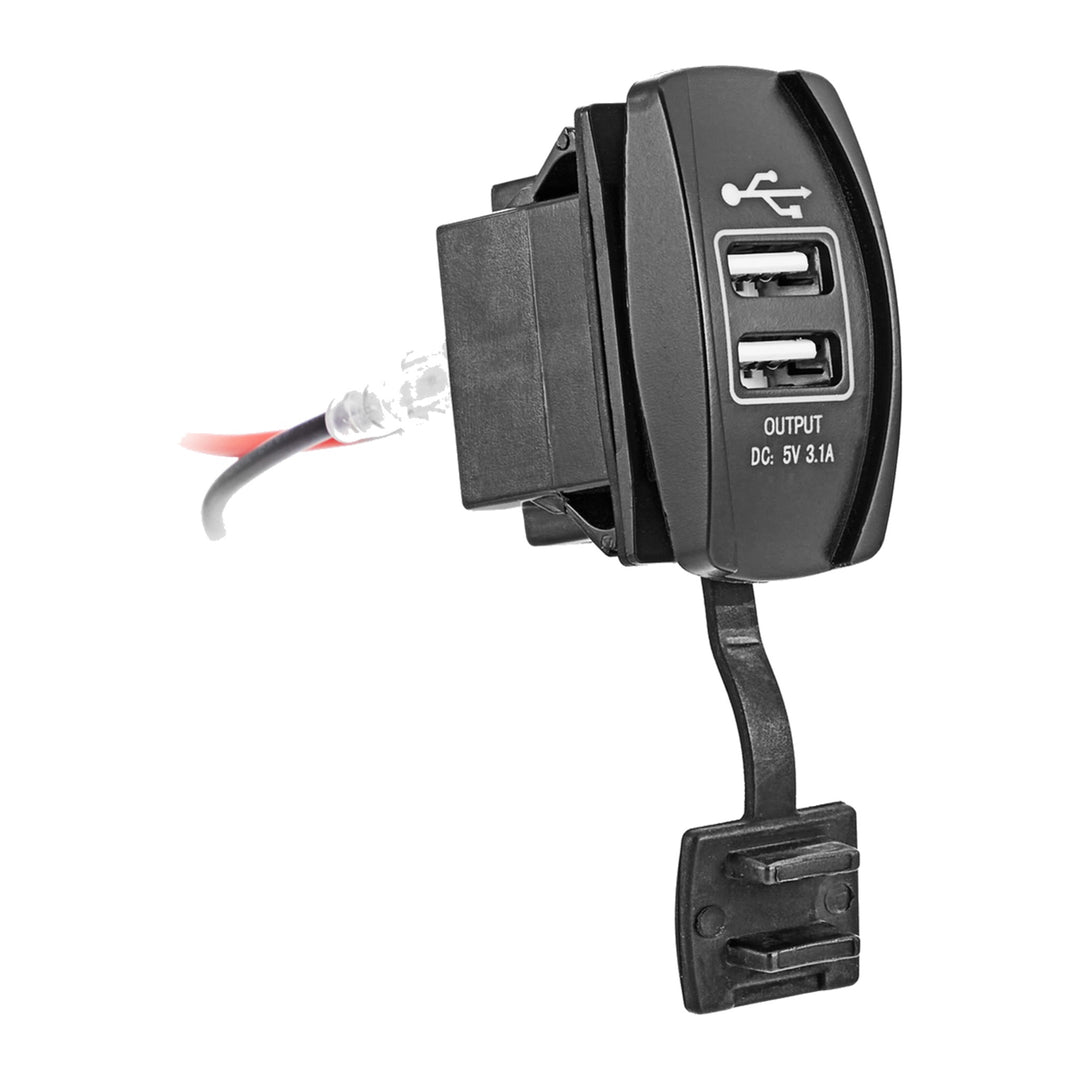 Dual USB Charger Rocker Switch, Blue Backlit, for CFMOTO ZForce, UTV, Truck, Boat - view 5