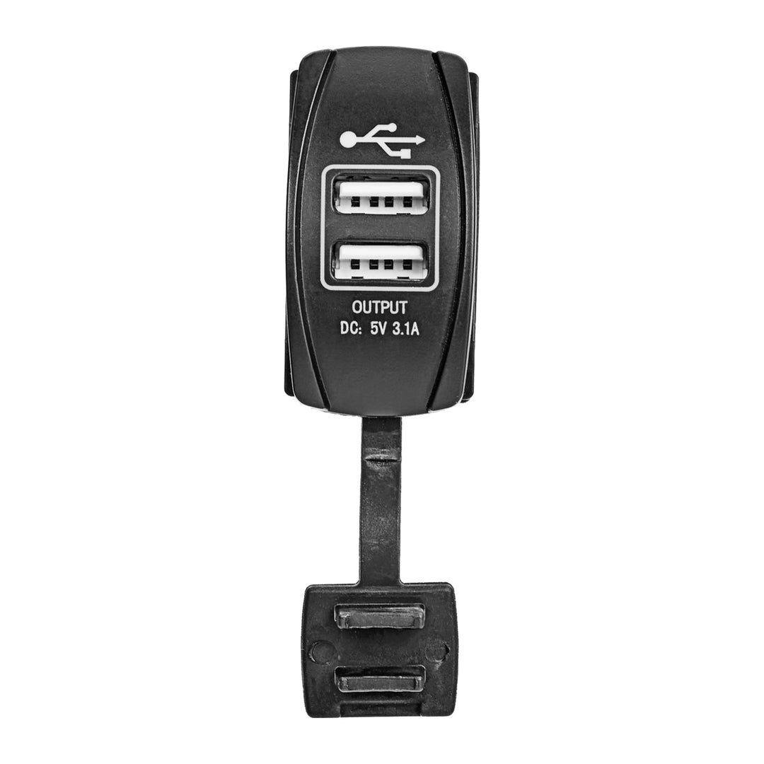 Dual USB Charger Rocker Switch, Blue Backlit, for CFMOTO ZForce, UTV, Truck, Boat - view 6
