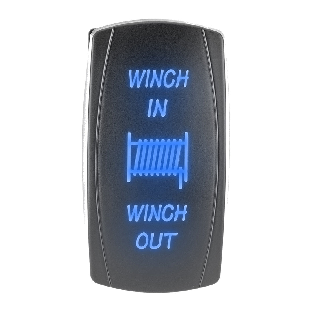 WINCH IN / OUT Rocker Switch 7 Pin, Blue Backlit, for Can-Am Maverick X3 Commander Defender - view 2