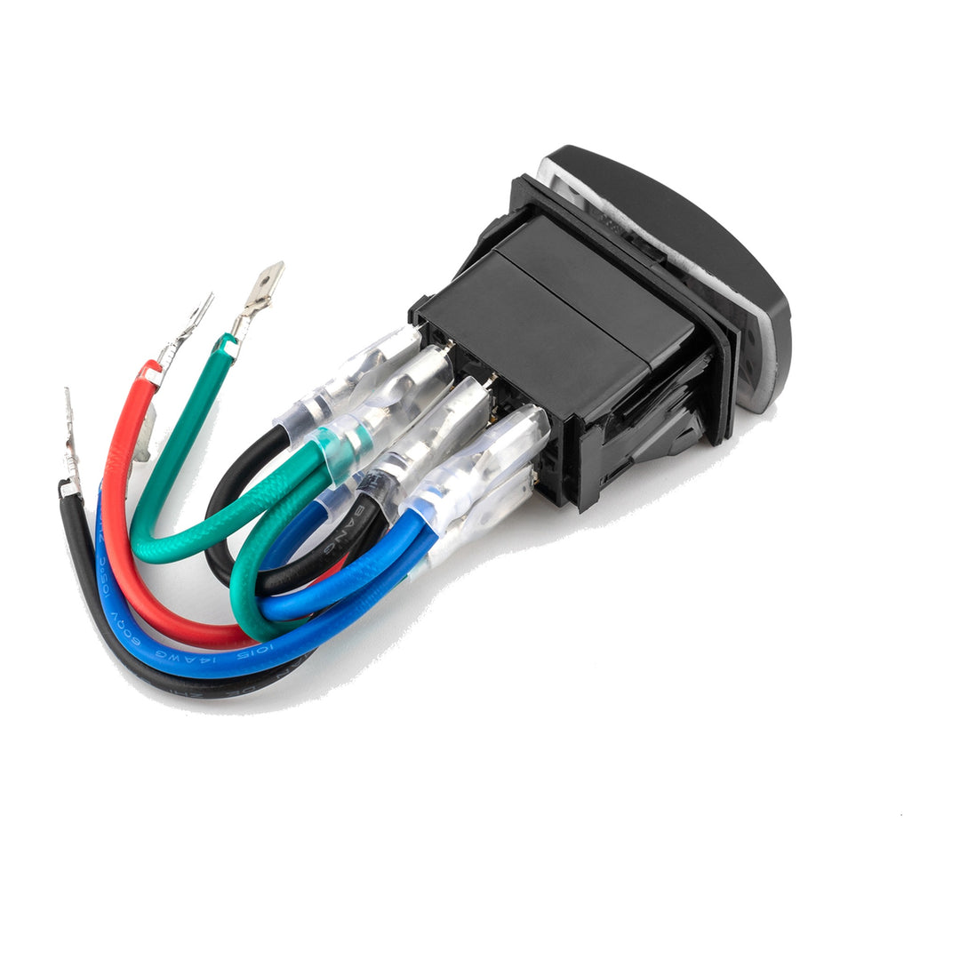 WINCH IN / OUT Rocker Switch 7 Pin, Blue Backlit, for Can-Am Maverick X3 Commander Defender - view 3