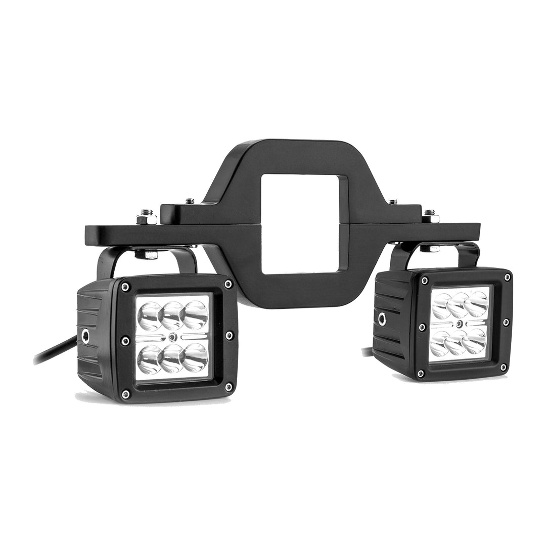 Tow Hitch Mount with 3 in 24W LED Pods, Backup Reverse Lights for 2.5 in Receivers