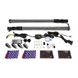 Pair 3 ft Spiral LED Fat Whip Lights with Top Strobe for Can-Am X3 Polaris RZR