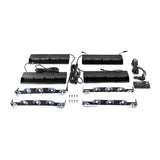 4 pcs Amber White LED Windshield Dash Strobe Lights, 26 Flash Patterns - view 3