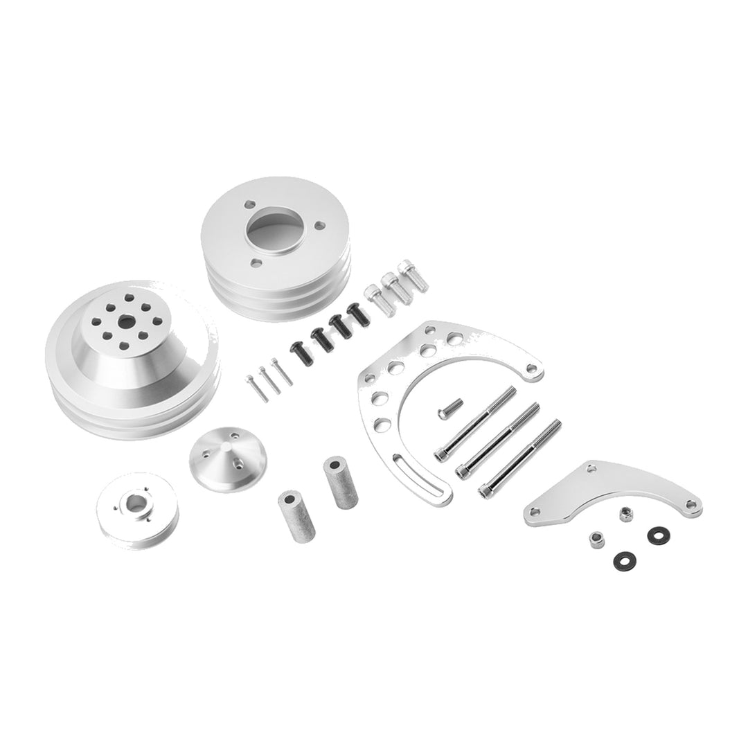 Pulley Kit and Alternator Bracket for Chevy Big Block 396 427 454, Short Water Pump