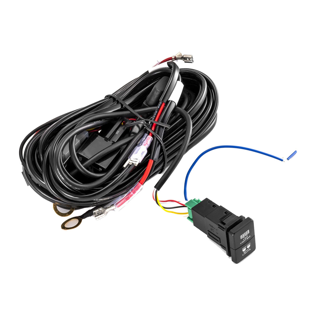 Light Bar and Spot Light Wiring Harness with Push Switch for Toyota Tacoma 4Runner Tundra