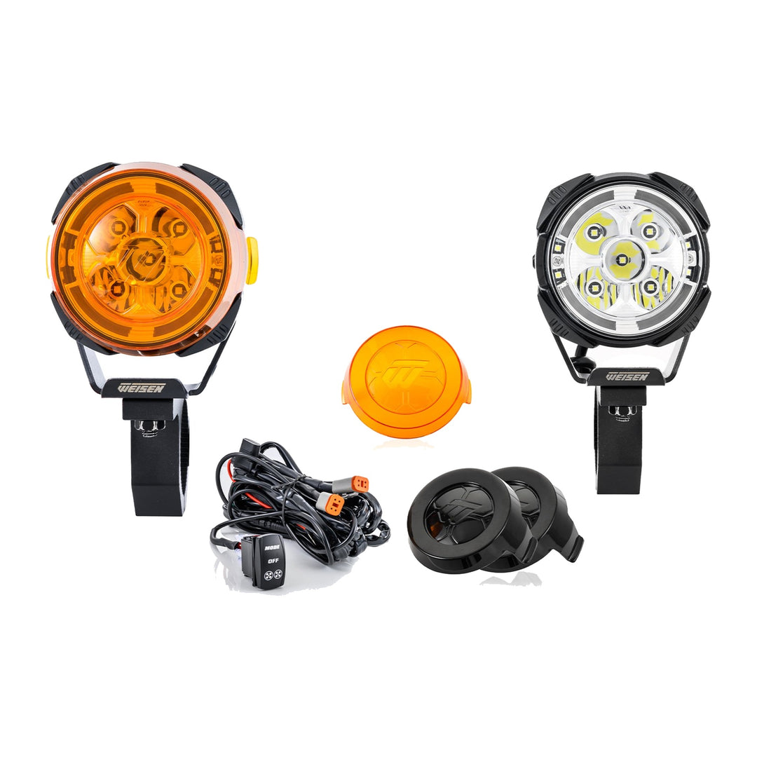 Roof 3.5 in LED Pod Lights with DT Wiring and Clamps for 1 in to 2 in Roll Cage UTV - view 2