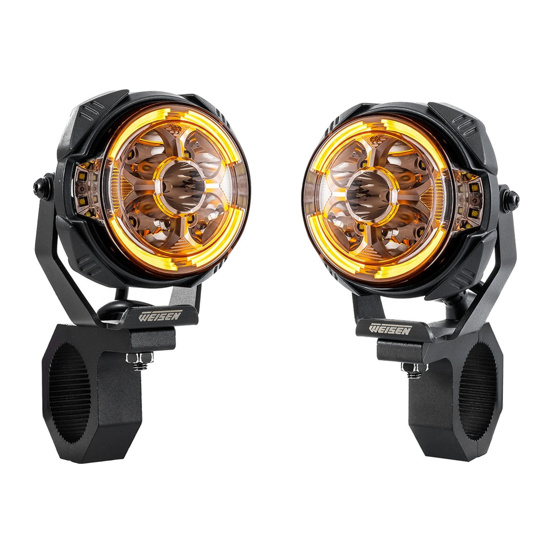 Roof 3.5 in LED Pod Lights with DT Wiring and Clamps for 1 in to 2 in Roll Cage UTV - view 3