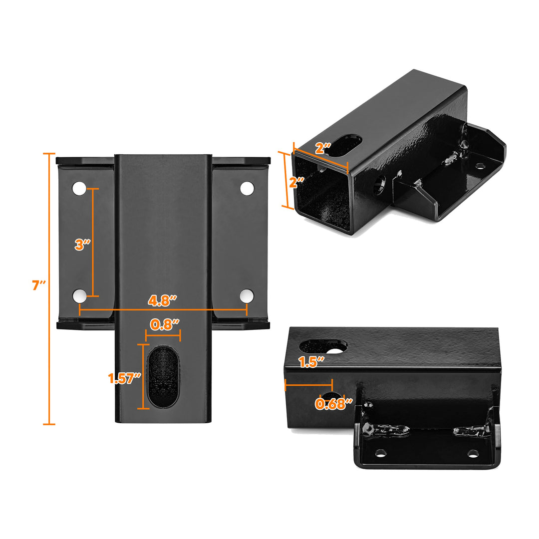 2 in Receiver Hitch with D-Ring Shackle for 2019+ Kawasaki Mule Pro MX - view 2