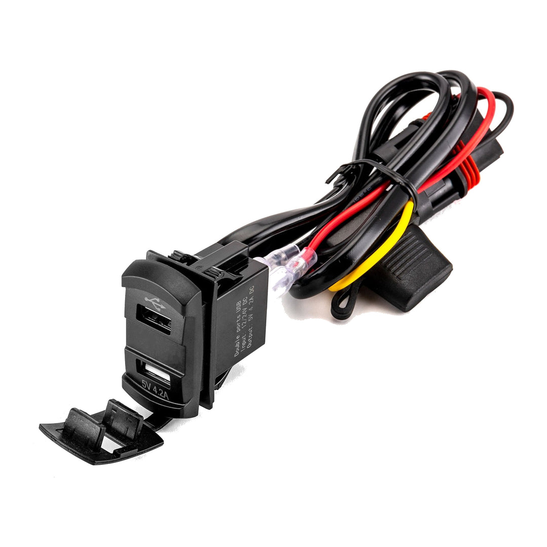 Dual USB 4.2A Charger with LED Voltmeter for Polaris RZR Ranger Pulse Bus Bar - view 4