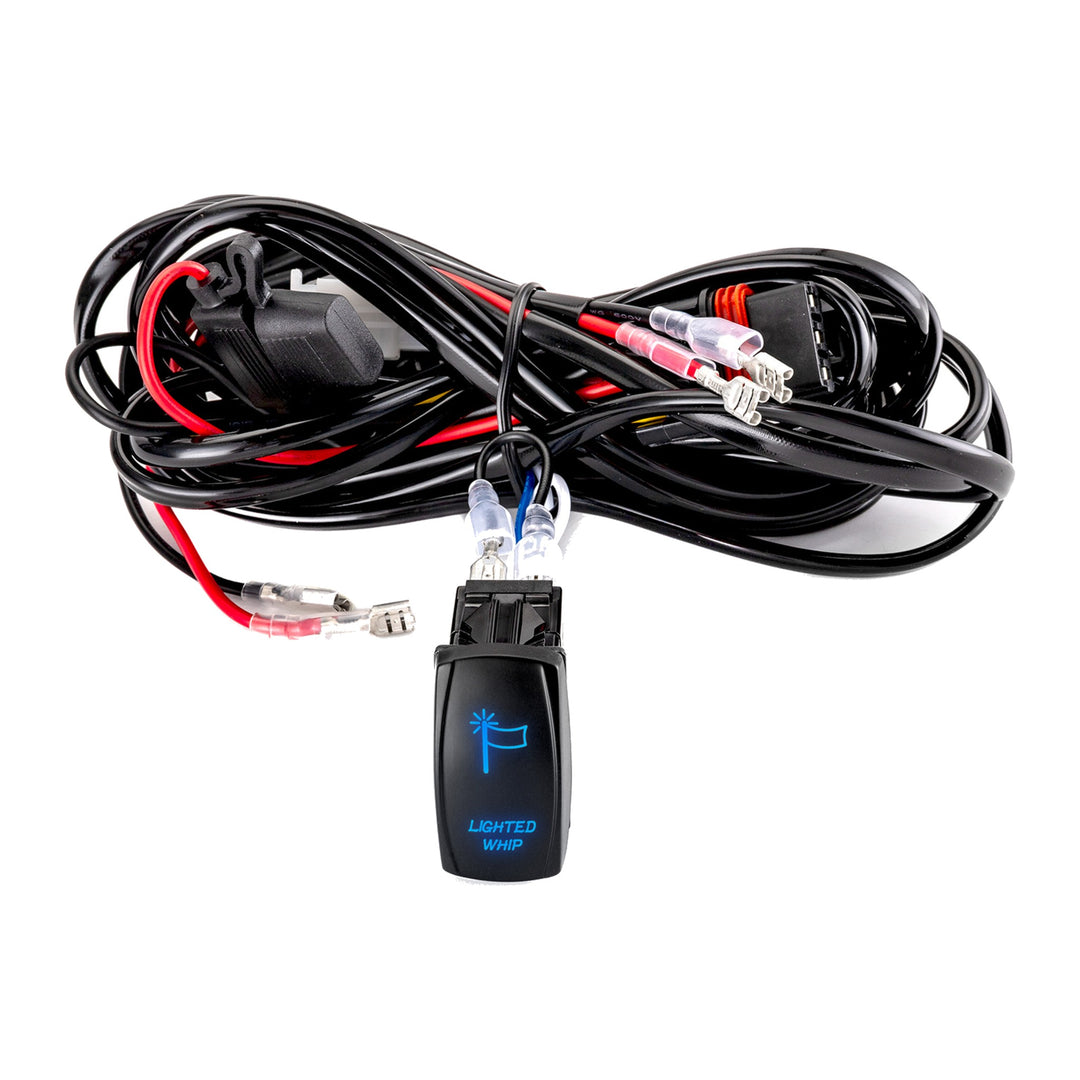 Pair RGB COB LED Whip Lights with Plug and Play Pulse Wire, Polaris General Ranger RZR - view 2
