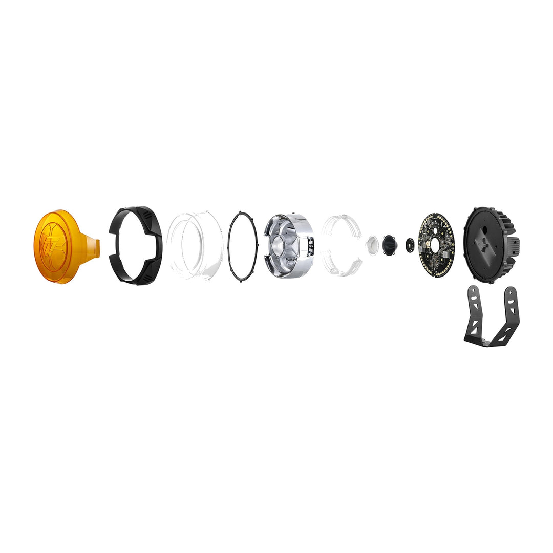 4 Pack 3.5 in LED Pod Lights with Amber/White DRL, Covers and DT Wiring Harness - view 6