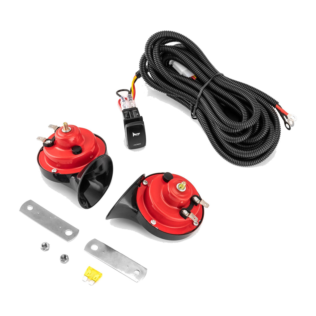 Key-On 105 dB UTV Horn Kit with Rocker Switch for Polaris RZR, Can-Am X3 & More
