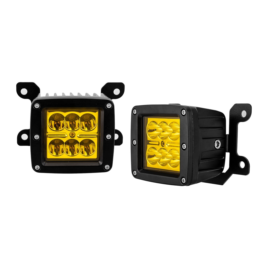 Amber 48W LED Fog Light Kit for 2019-2024 Ram 2500 3500 Big Horn - view 3
