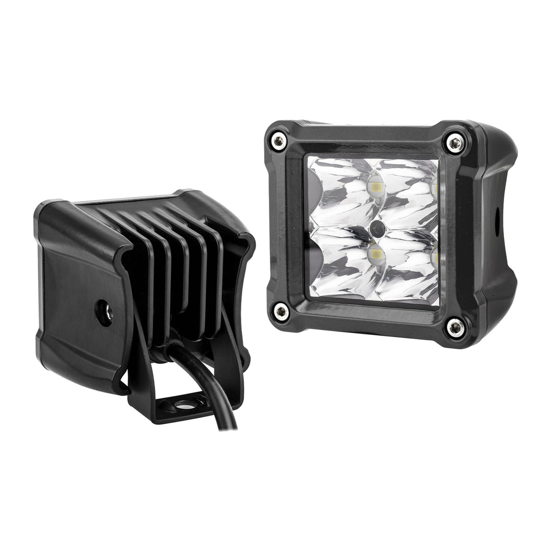 3" 40W LED Cube Ditch Light Kit with Hood Mounts for 2007-2014 Toyota FJ Cruiser - view 2