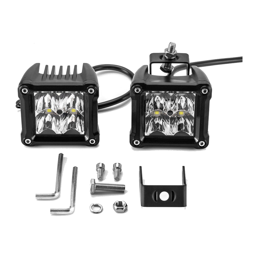 3" 40W LED Cube Ditch Light Kit with Hood Mounts for 2000-2006 Toyota Tundra - view 3