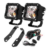 3" Amber & White Strobe LED Ditch Light Kit for 2019-2024 Toyota RAV4