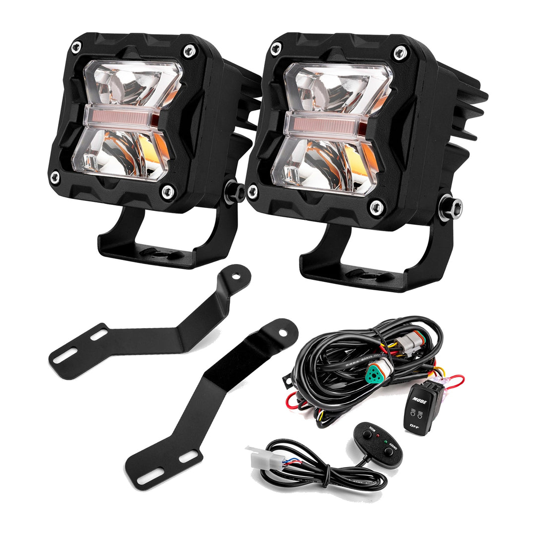 3" Amber & White Strobe LED Ditch Light Kit for 2015-2019 Subaru Outback