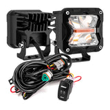 3" Amber & White Strobe LED Ditch Light Kit for 2015-2019 Subaru Outback - view 2