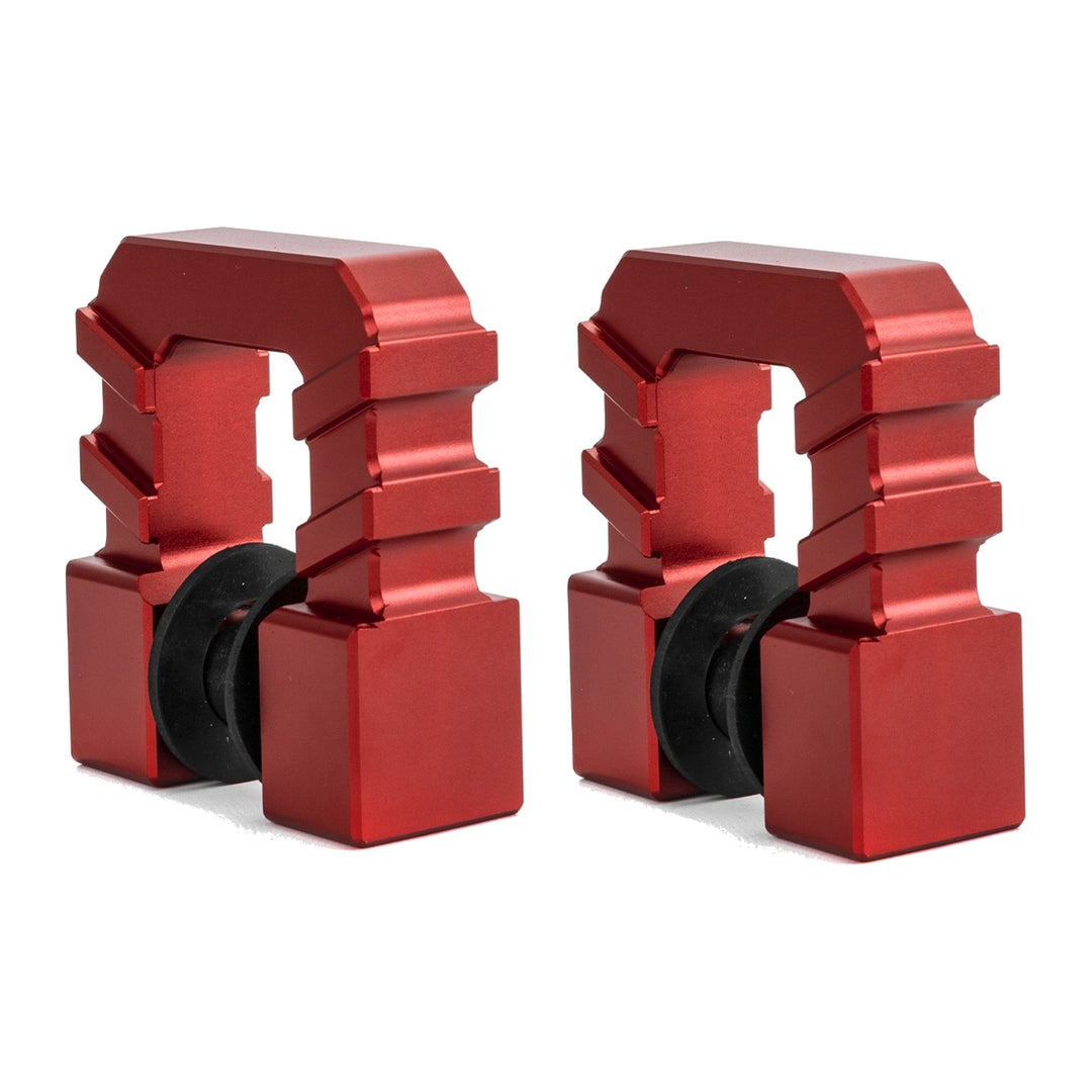 Red Aluminum 3/4" D-Ring Shackles, 68,000 lbs Breaking Strength (2-Pack) - view 2