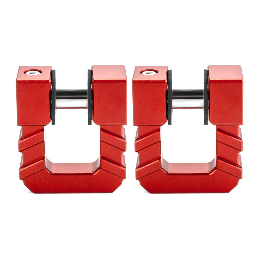 Red Aluminum 3/4" D-Ring Shackles, 68,000 lbs Breaking Strength (2-Pack) - view 4