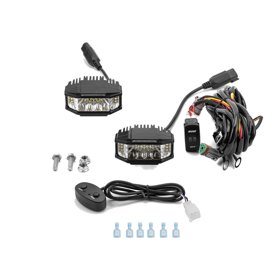 3.5" Strobe LED Ditch Light Kit with Amber DRL for 2015-2023 Ford F-150 & 2017-2023 Raptor - view 2