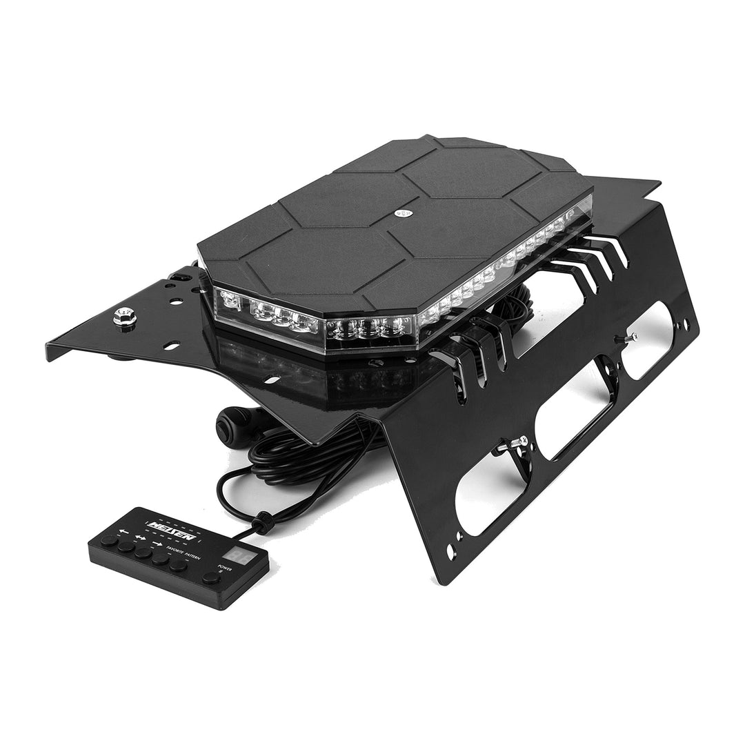 14" Amber White Strobe Light Bar with No-Drill Cab Mount for 2015+ Ford F-150 & 2017+ F-250 to F-550 - view 3