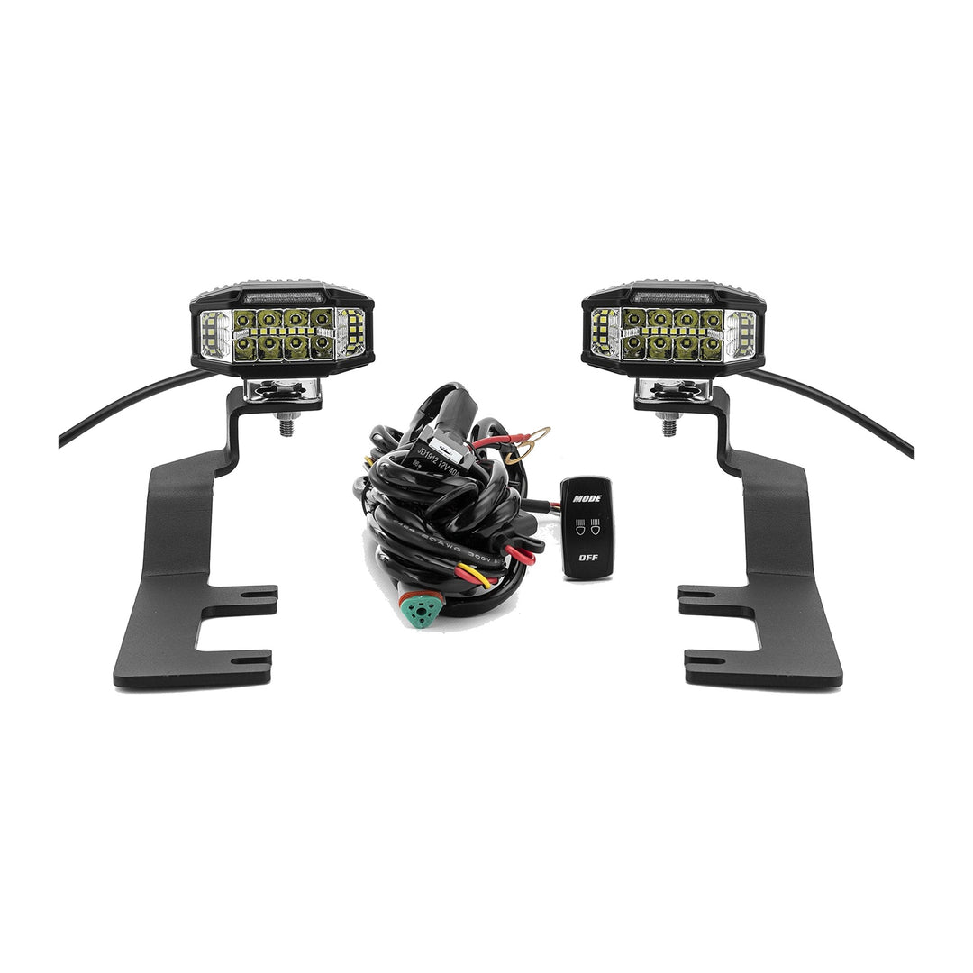 3.5" Strobe LED Ditch Light Kit with Amber DRL for 2014-2018 Silverado & Sierra 1500