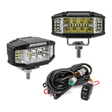 3.5" Strobe LED Ditch Light Kit with Amber DRL for 2014-2018 Silverado & Sierra 1500 - view 3